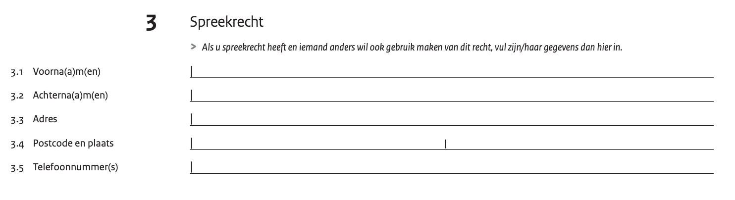 Invulhulp gegevens slachtoffer spreekrecht machtigen